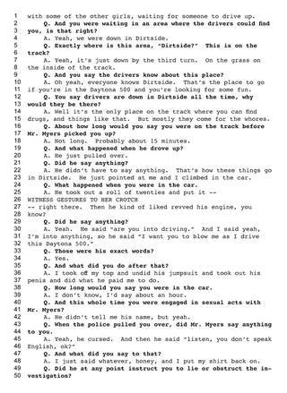 Illustration for article titled Official Deposition From Prostitute Found In NASCAR Vehicle